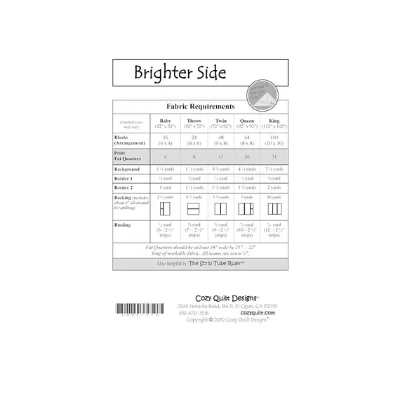 Brighter Side Pattern by Cozy Quilt Designs