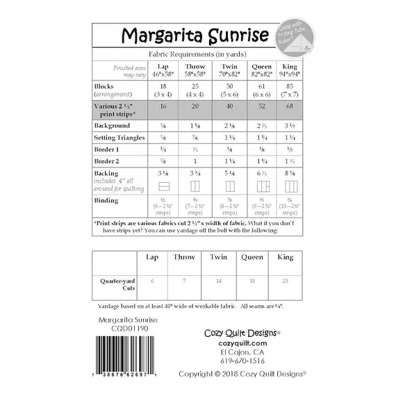 Margarita Pattern by Cozy Quilt Designs