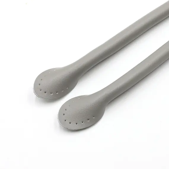 Genuine Leather Round Strap Ear Tab 60 cms Light Grey