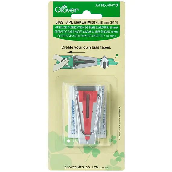 18mm (3/4 inch) Bias Tape Maker by Clover - See Video