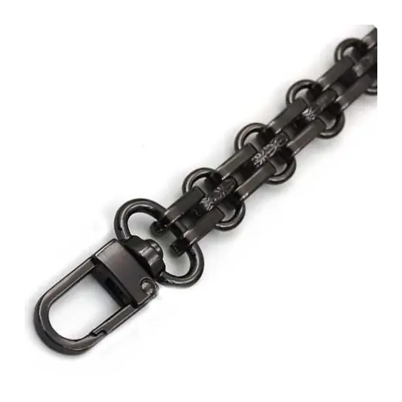 120cm Handmade Three Row Diagonal Bag Chain Gun Metal