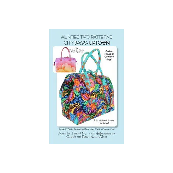 City Bag Uptown Pattern AT650 by Aunties Two