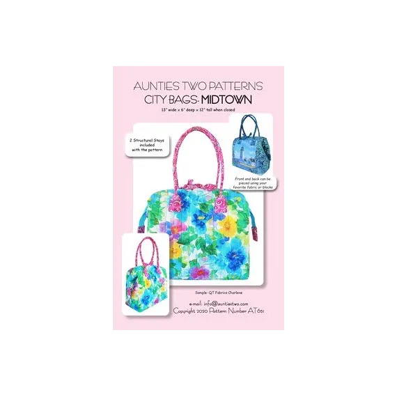 City Bag Midtown Pattern AT651 by Aunties Two