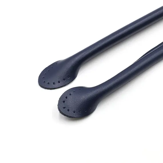 Genuine Leather Round Strap Ear Tab 60 cms Navy