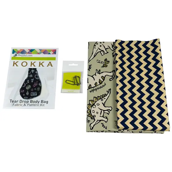 KOKKA Tear Drop Body Bag Pattern & Fabric Kit