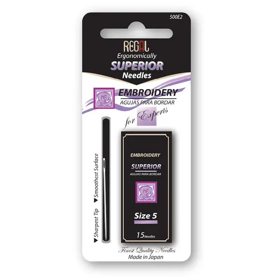 Embroidery Needles Size 5 by Regal Hand Sewing Needles