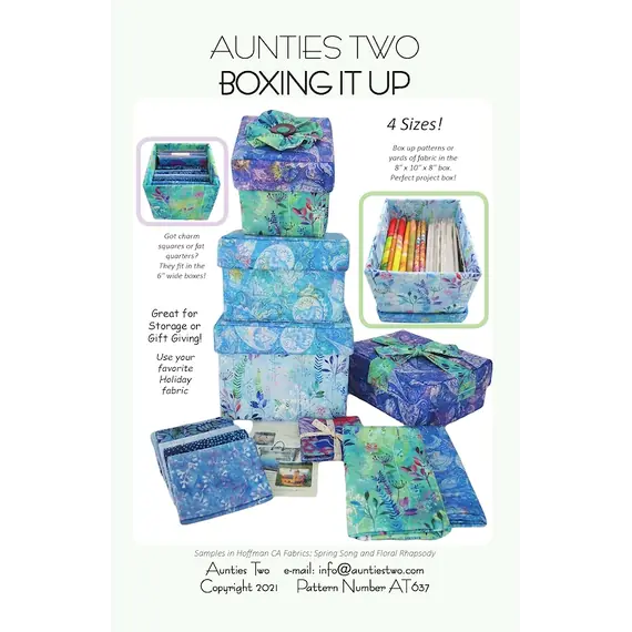 Boxing It Up Pattern by Aunties Two - See Videos
