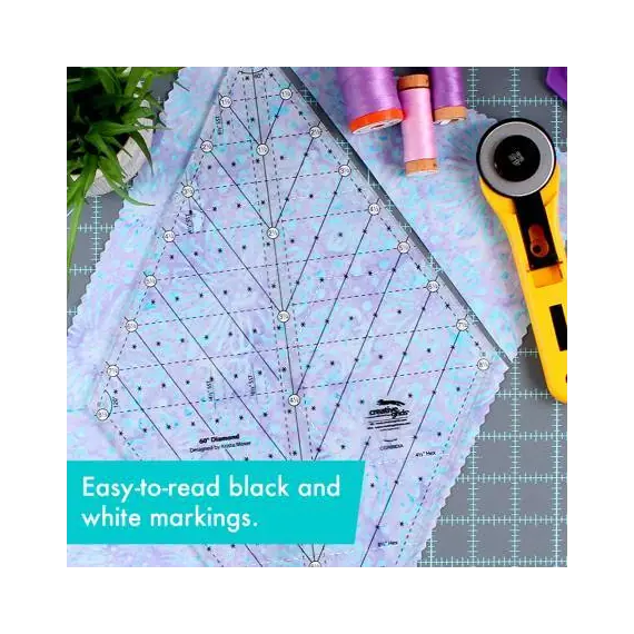 Creative Grids 60 Degree Diamond Ruler  CGR60DIA - SEE VIDEO