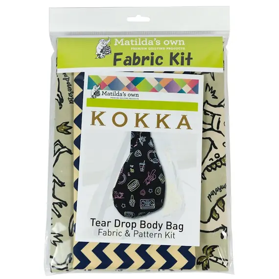 KOKKA Tear Drop Body Bag Pattern & Fabric Kit