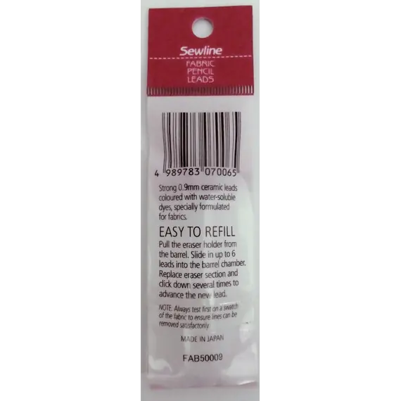 Fabric Pencil White Refill Leads x 6 by Sewline