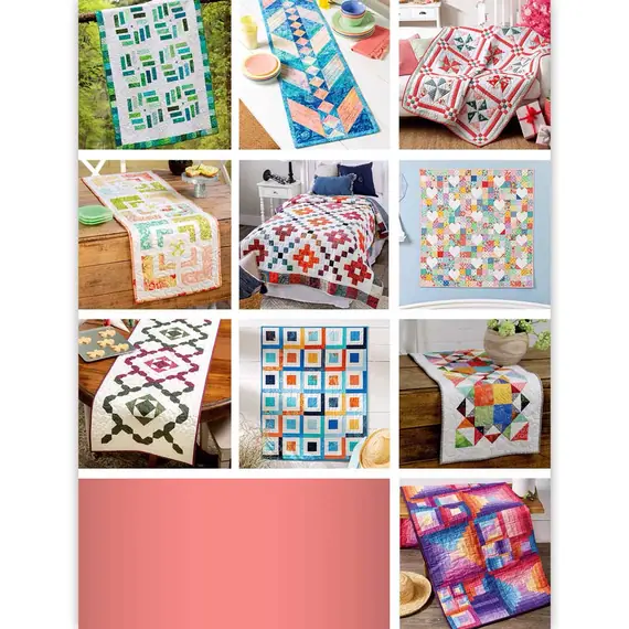 Perfect Precut Quilts Pattern Book by Various Designers - Back Cover