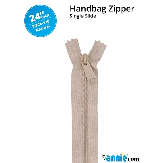 By Annie 24Inch Handbag Zipper Natural - See Video