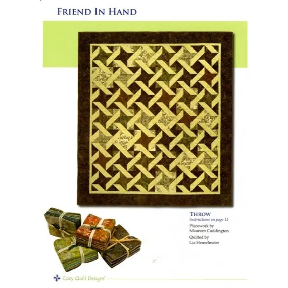 Fat Quarters Anonymous Pattern Book by Cozy Quilt Designs - Friend in Hand
