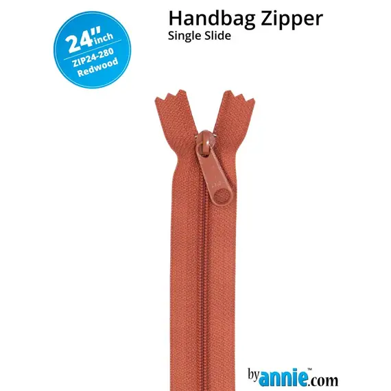 By Annie 24 Inch Handbag Zipper Redwood - See Video