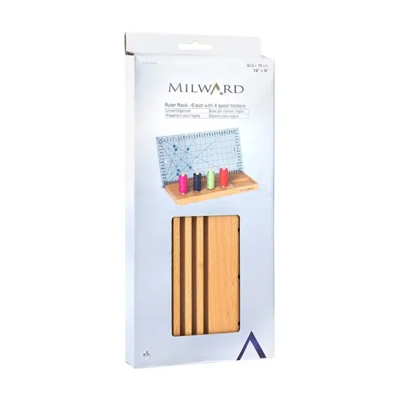 Milward Ruler Rack with 6 x 3mm Storage Slots Plus Thread Storage