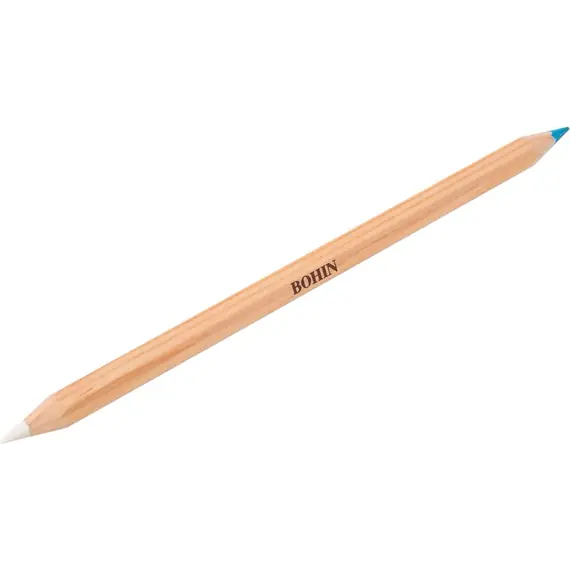 Bohin Blue and White Duo Colour Chalk Pencil