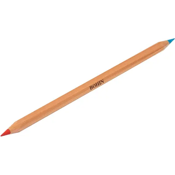 Bohin Blue and Red Bi Colour Chalk Pencil