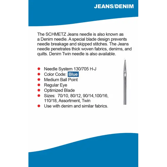 Schmets Jeans / Denim Needle information
