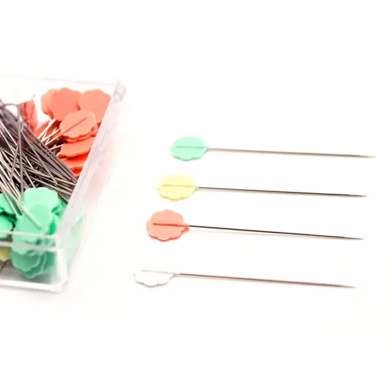 ​Flower Head Pins x 100 #2506 by Clover - SEE VIDEO - 4 Pins shown individually  next to box