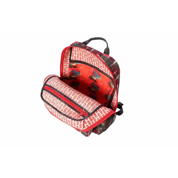 By Annie Leader of the Pack Bag Pattern  - Image of completed back pack - Main section open