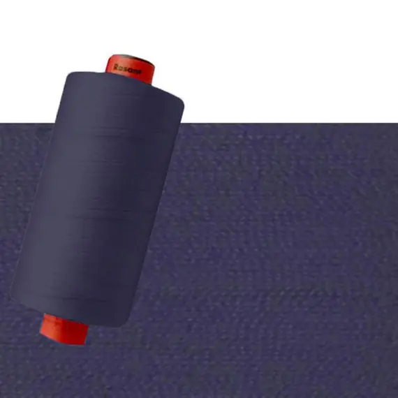 Navy Blue #3447 Rasant Thread 1000M - Image of Reel and colour swatch