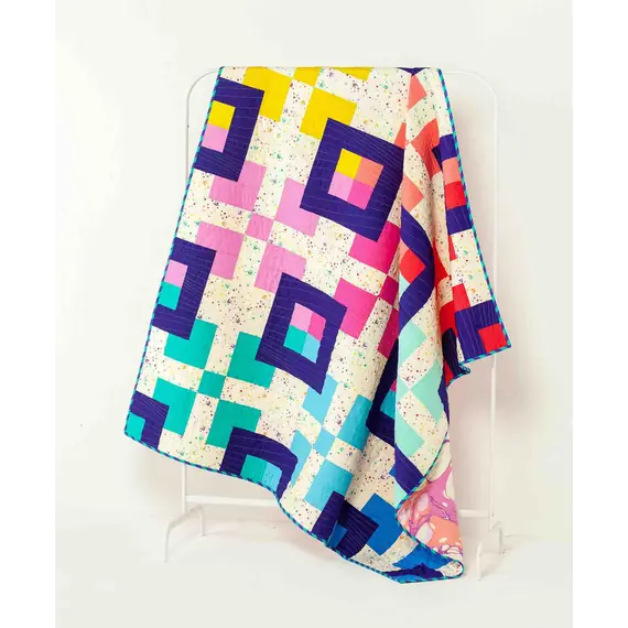 Big Blocks Quit Pattern  by Tied With A Ribbon - Image of Completed Quilt