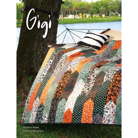 Stripology Quickies Book by GE Designs Gudrun Erla - Gigi Quilt Completed