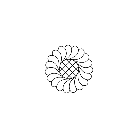 Feather Wreath with Grid #30364