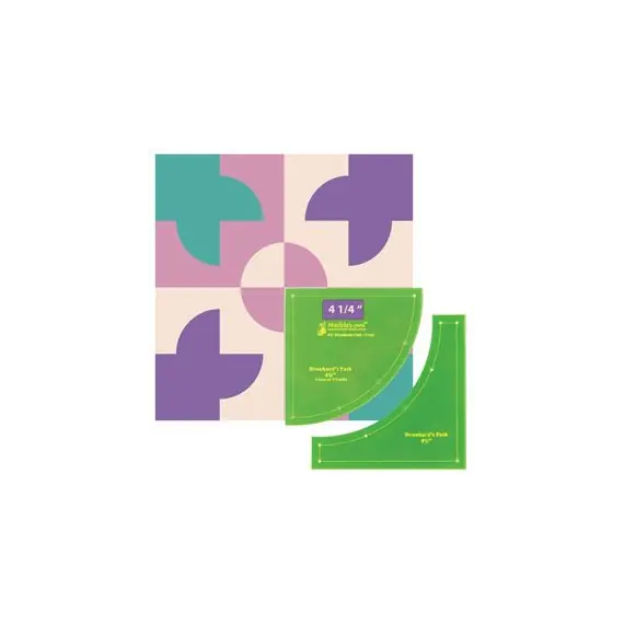 Drunkards Path 4.25 inch Patchwork Template Set
