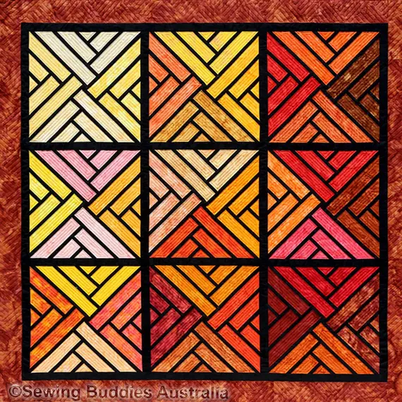 Fractured Paint Box Quilt Pattern by Judy Niemeyer