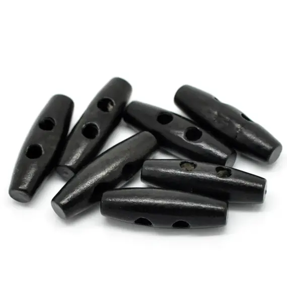 Black Toggle Buttons 3.5 x 1.1 cms x 5