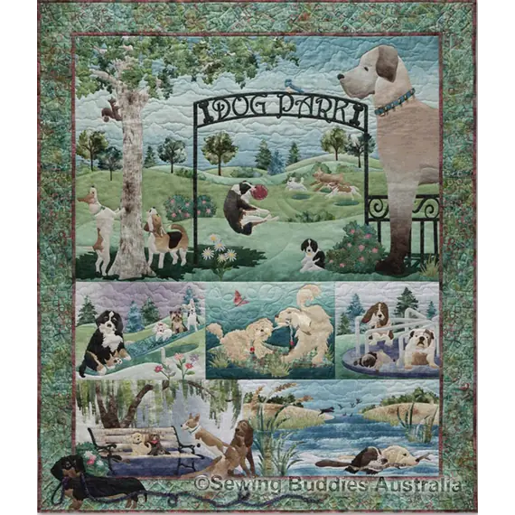 Thrill of the Chase Pattern 2 of Dog Park by McKenna Ryan