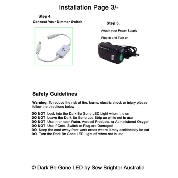 Dark Be Gone Led Light Strip Only