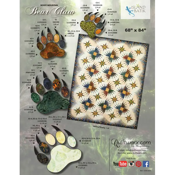Rocky Mountain Bear Claw Quilt by Judy Niemeyer