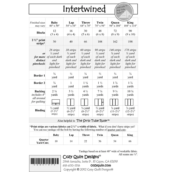 Intertwined Pattern by Cozy Quilt Designs - See Video
