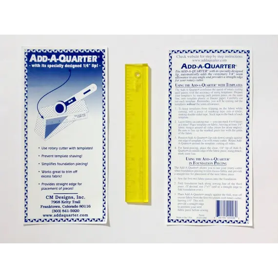 Add A Quarter Ruler 6"
