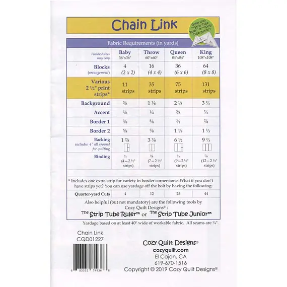 Chain Link Pattern by Cozy Quilt Designs - See Video