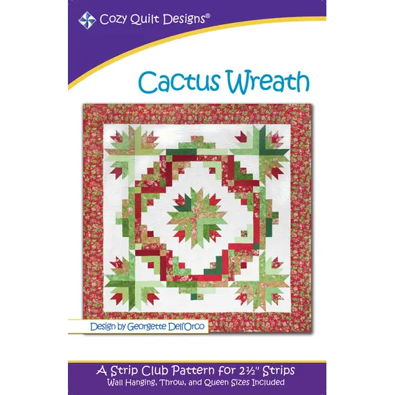 Cactus Wreath Pattern by Cozy Quilt Designs