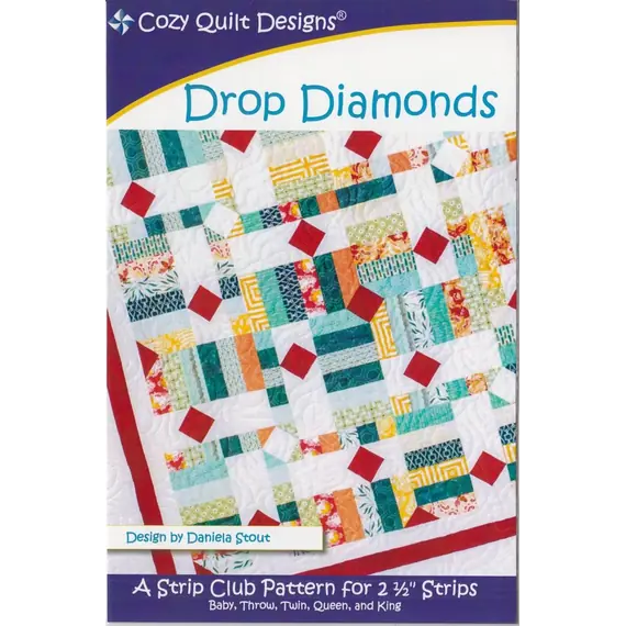 Drop Diamonds Pattern by Cozy Quilt Designs - See Video