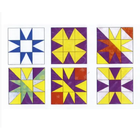 9 Patch Star 6 Inch Patchwork Template - Matilda's Own