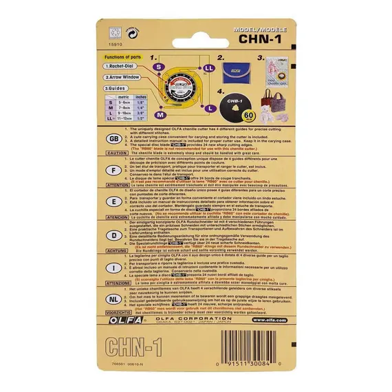 Olfa Chenille (slash) Cutter 60 mm Cuts multiple Layers