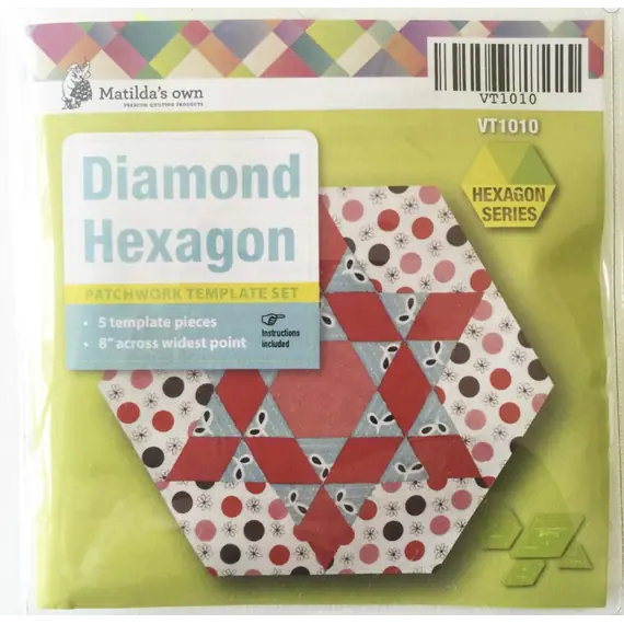 Diamond Hexagon Patchwork Template - Meredithe Clark