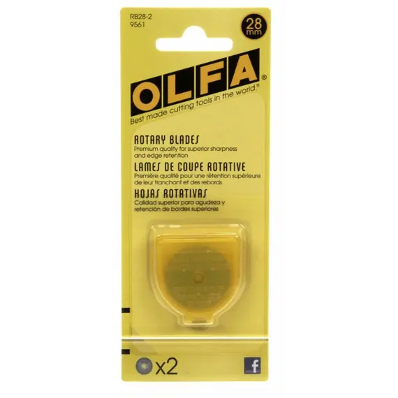 Olfa 28mm Rotary Blades x 2