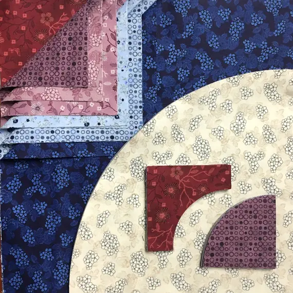 Drunkards Path Pre-Cut Quilt Kit - Country Cottage