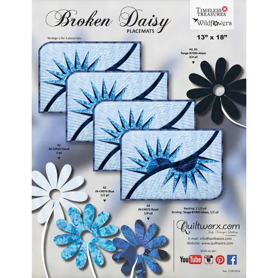 Broken Daisy Placemats Pattern Judy Niemeyer