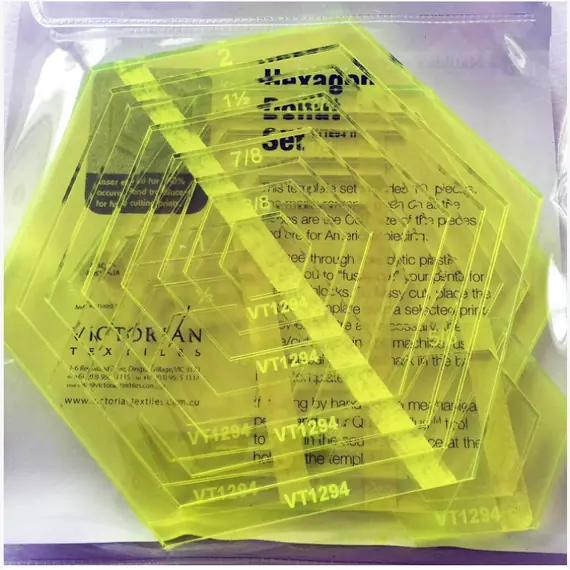 Hexagon Donut Patchwork Template Set Matilda's Own