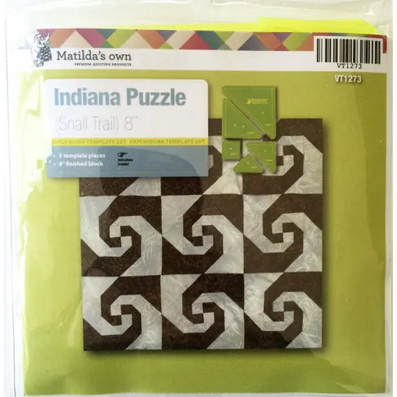 Indiana (Snail Trial) Patchwork Template Set Matilda's Own