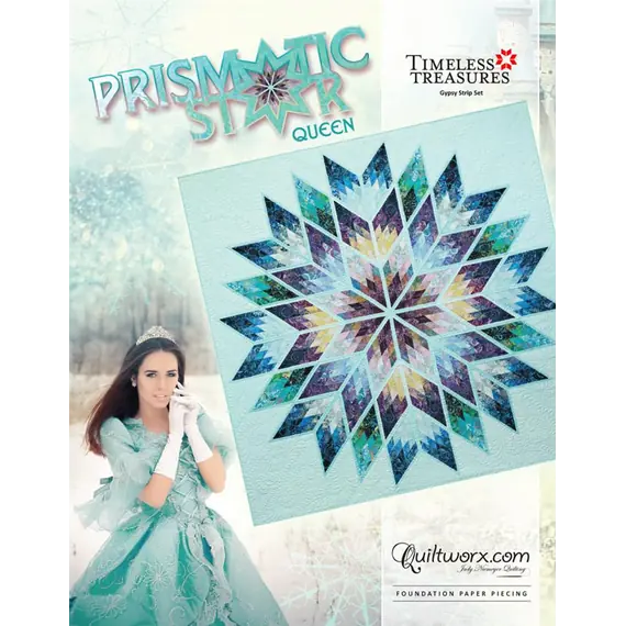 Prismatic Star Queen Quilt Pattern by Judy Niemeyer