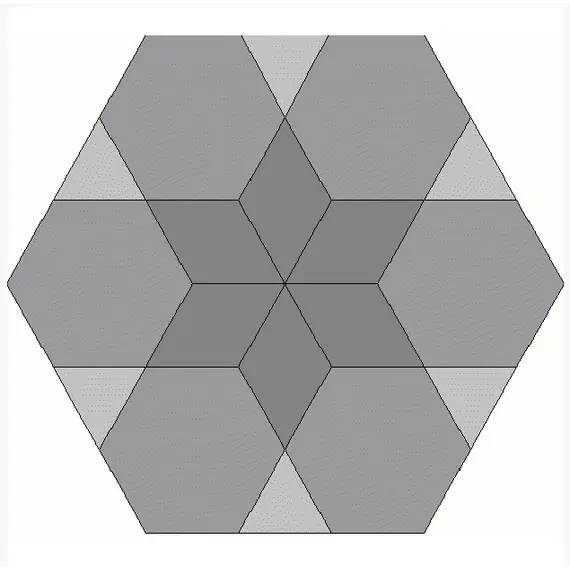 Hexagon Party Patchwork Template Meredithe Clarke Signature Collection