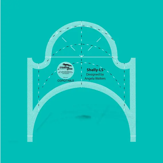 Shelly Low Shank Creative Grids Non-Slip Free Motion Quilting Tool / Ruler